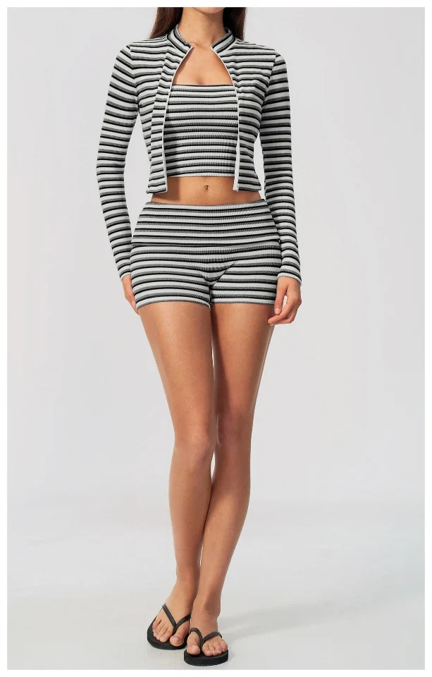 SPARK Women's New Striped Yoga Fitness Tube Top ZC4556
