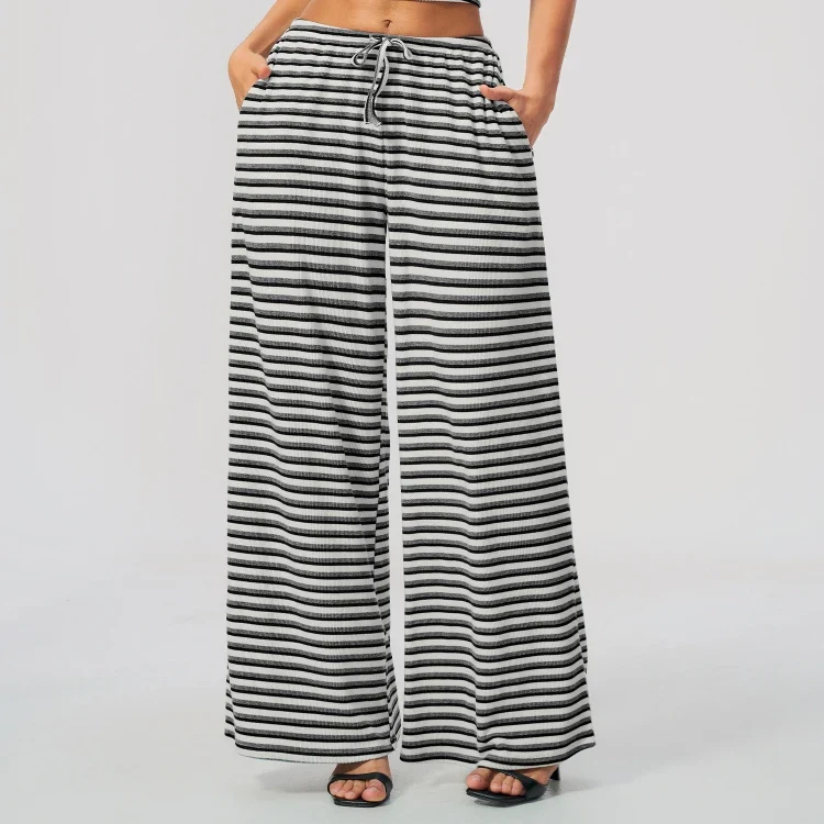 SPARK Women's Striped Loose-fit Yoga Sweatpants ZC4556