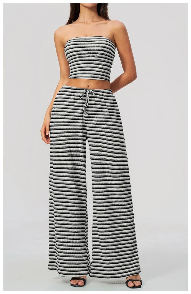 SPARK Women's Striped Loose-fit Yoga Sweatpants ZC4556