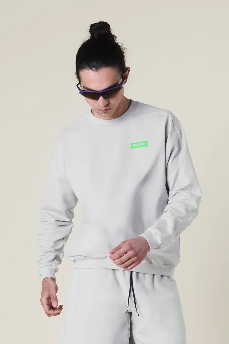 Sweat-shirt léger gris clair pour hommes | Rupe