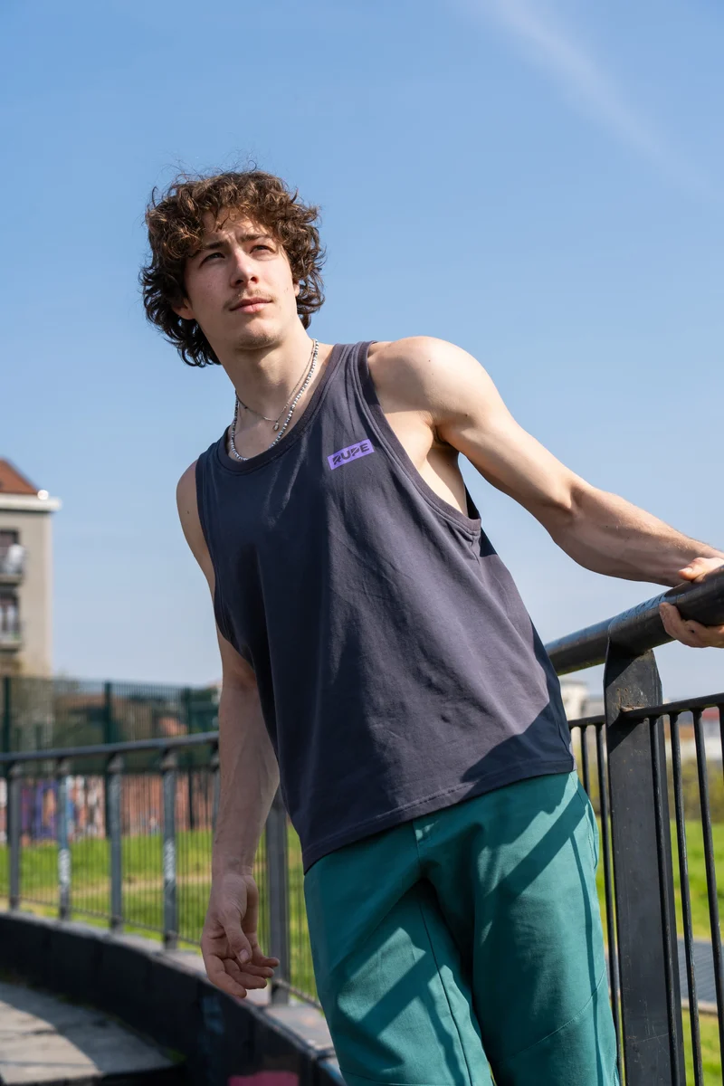 Débardeur Homme Violet Anthracite