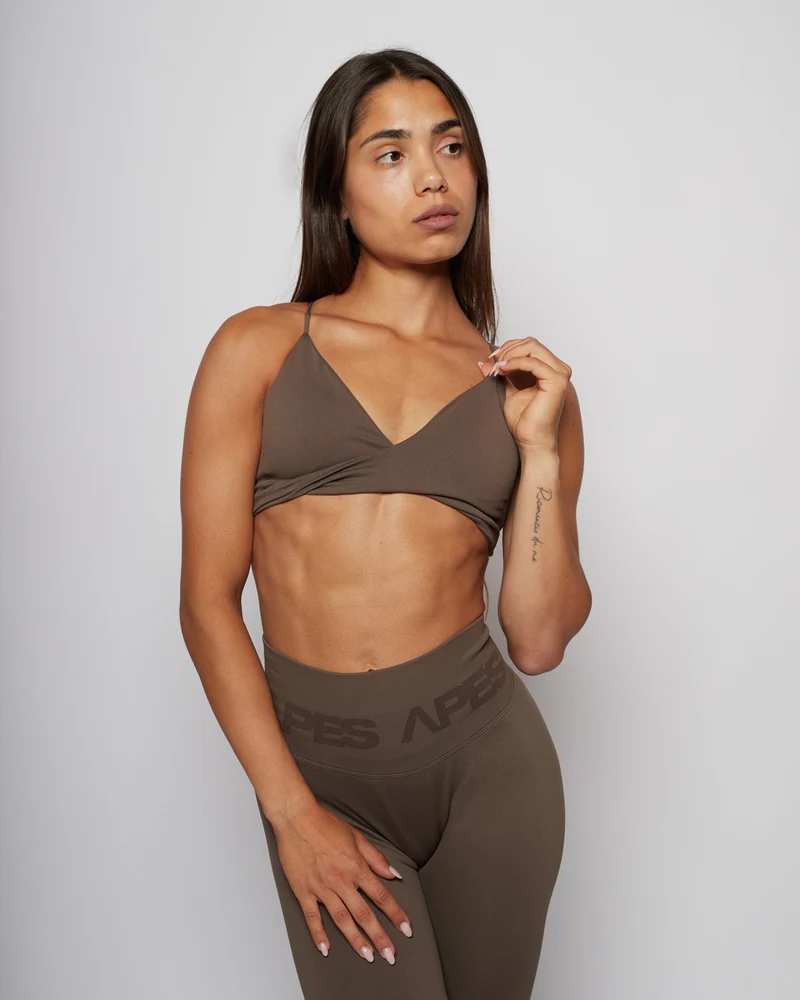 Twisted Seamless Bra - Coffee Bean