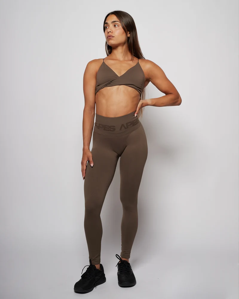 Twisted Seamless Bra - Coffee Bean