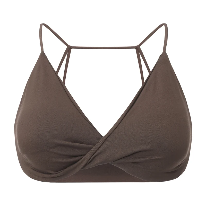 Twisted Seamless Bra - Coffee Bean