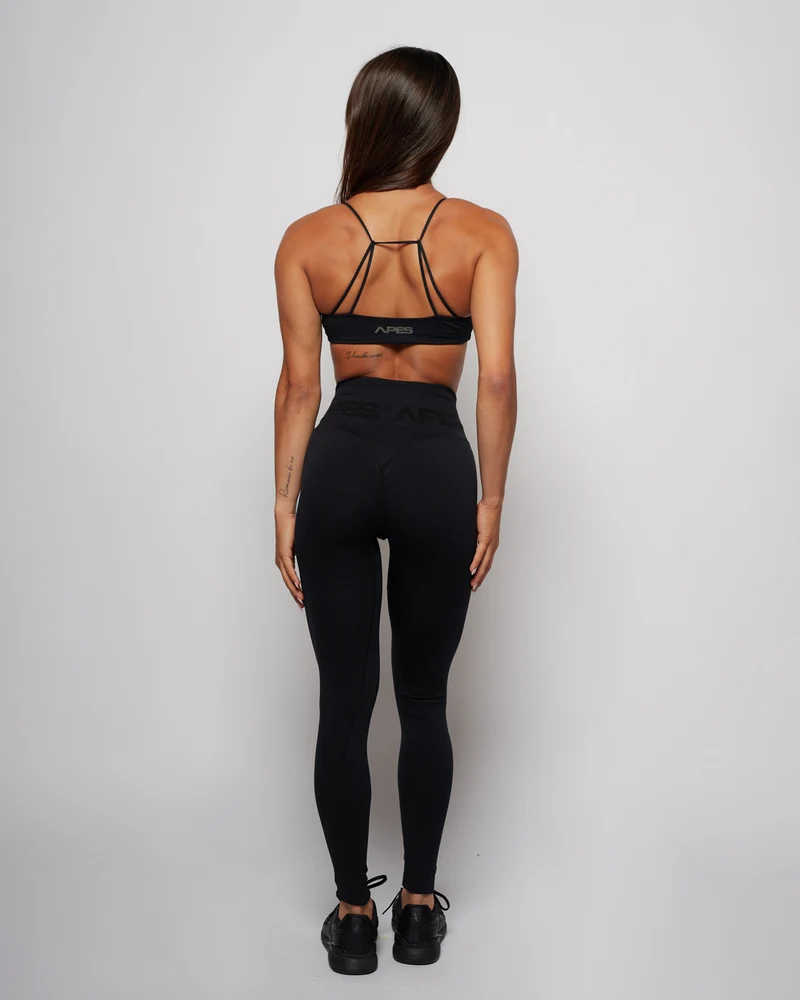 Twisted Seamless Bra - Black