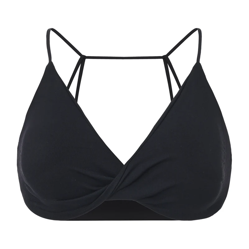 Twisted Seamless Bra - Black