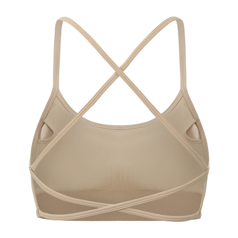Seamless Cross Bra - Bone White