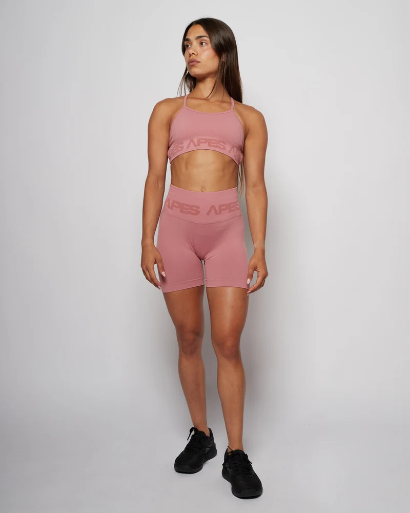 Seamless Cross Bra - Dusty Pink