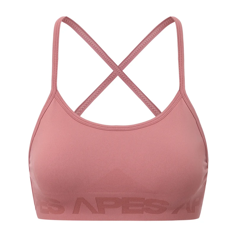 Seamless Cross Bra - Dusty Pink