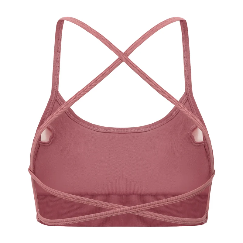 Seamless Cross Bra - Dusty Pink