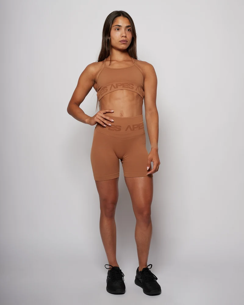 Seamless Cross Bra - Honey