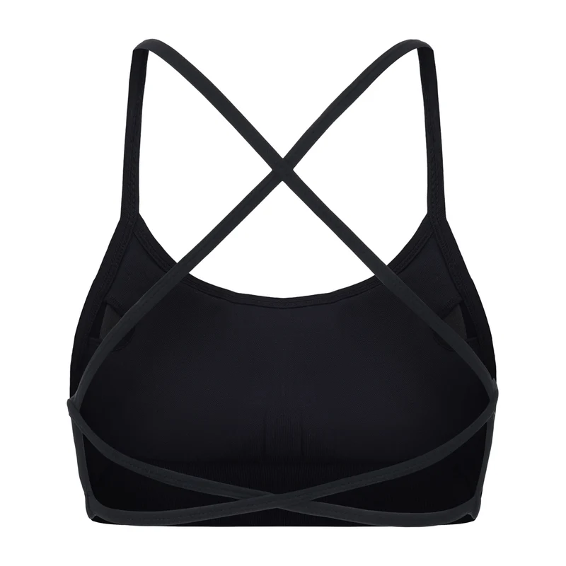 Seamless Cross Bra - Black