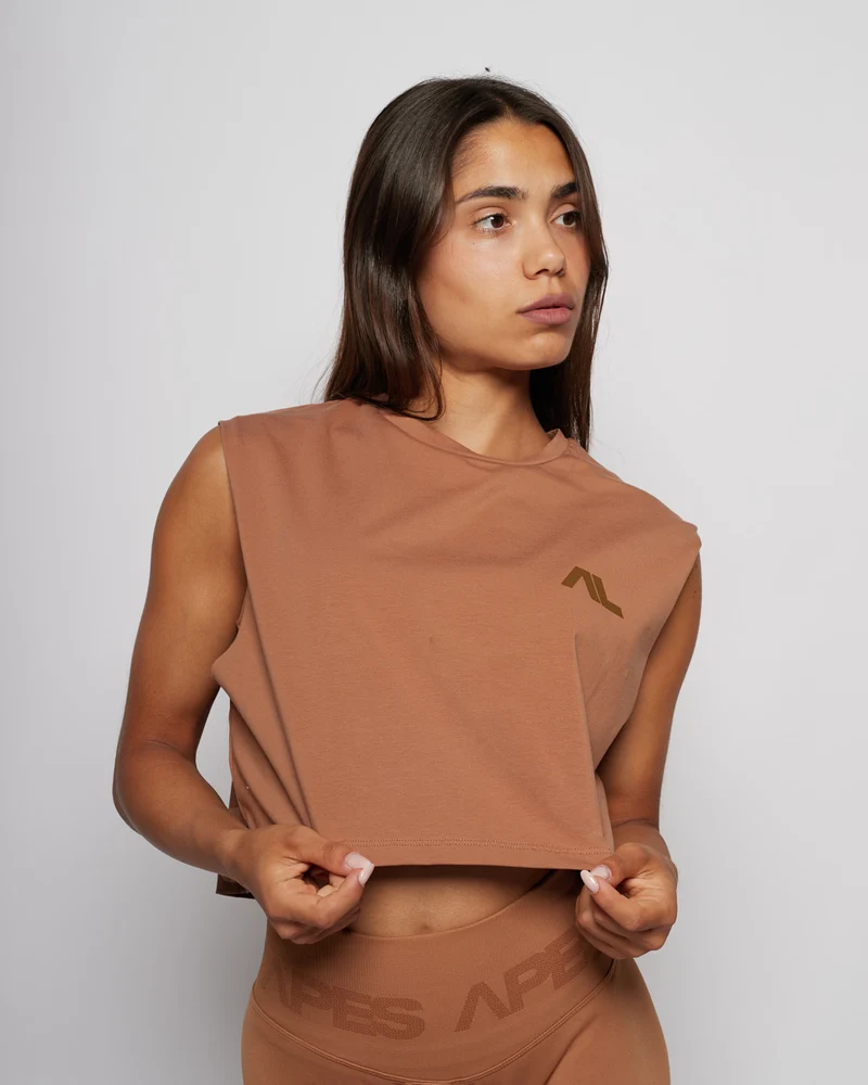 Low Logo Crop Tank - Honey