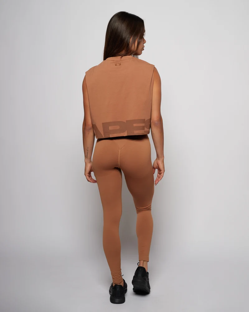 Low Logo Crop Tank - Honey