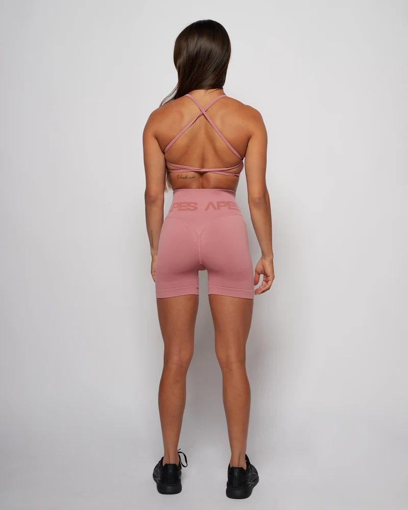 Seamless Push-Up Biker Shorts - Dusty Pink