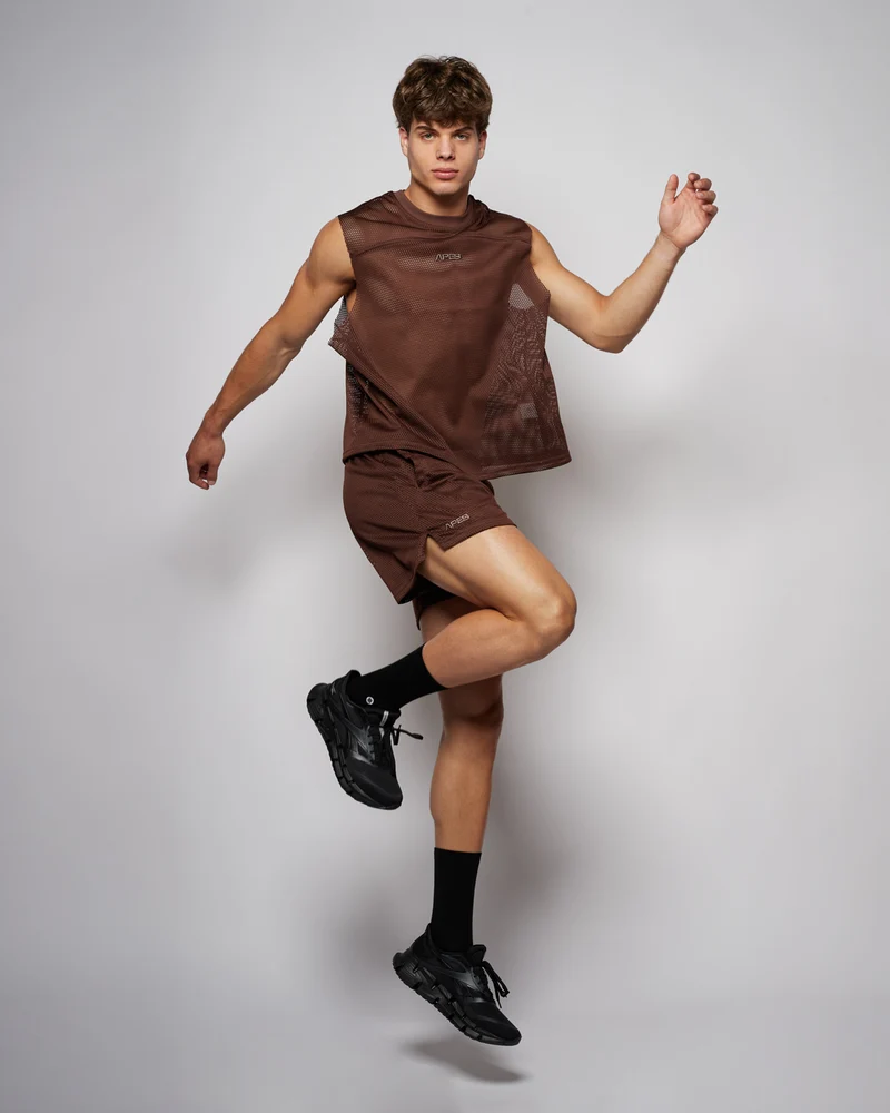Training Mesh Tank - Chocolate Brown
