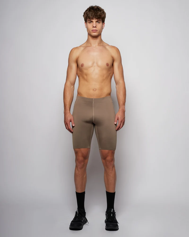 Hybrid Tights 8" - Taupe