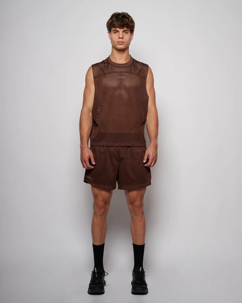 Mesh Shorts 5" - Chocolate Brown