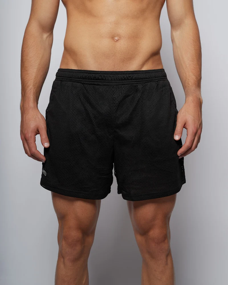 Mesh Shorts 5" - Black