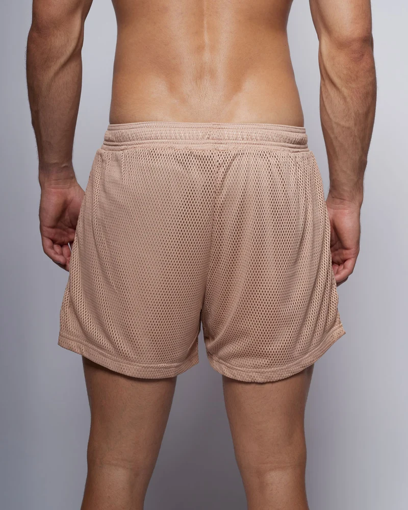 Mesh Shorts 5" - Taupe