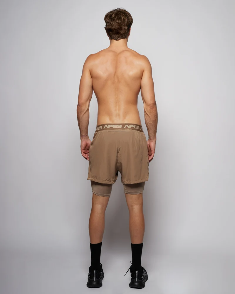 Hybrid Shorts 5'' 2in1 - Taupe
