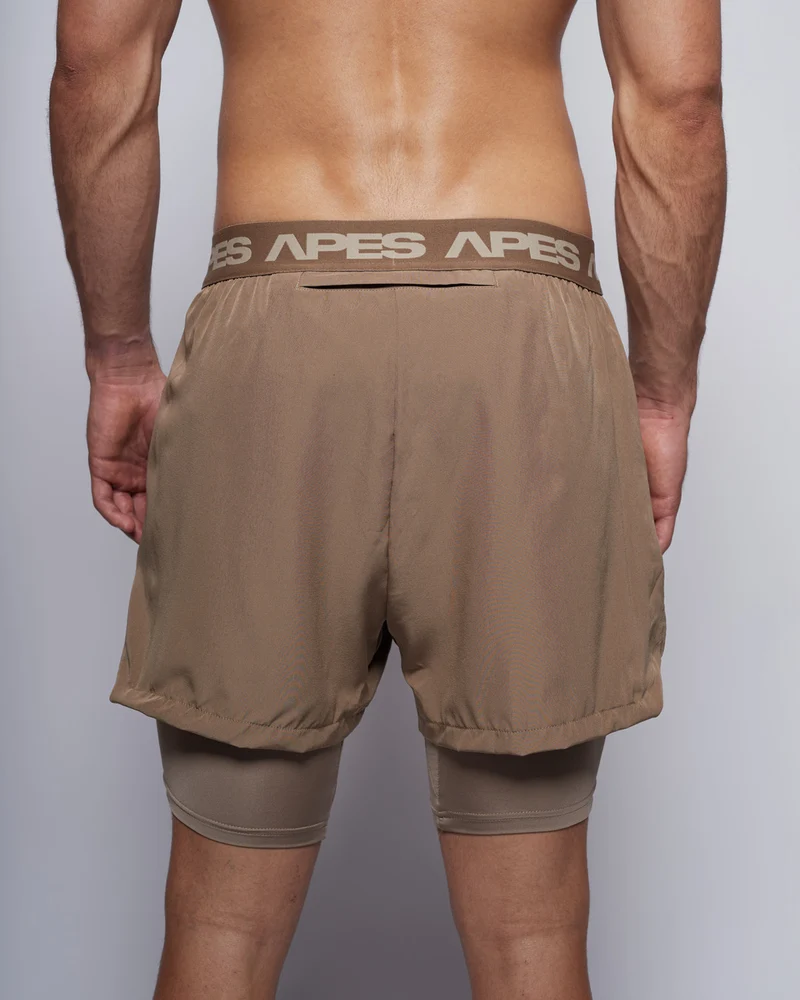 Hybrid Shorts 5'' 2in1 - Taupe