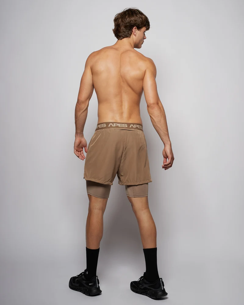 Hybrid Shorts 5'' 2in1 - Taupe