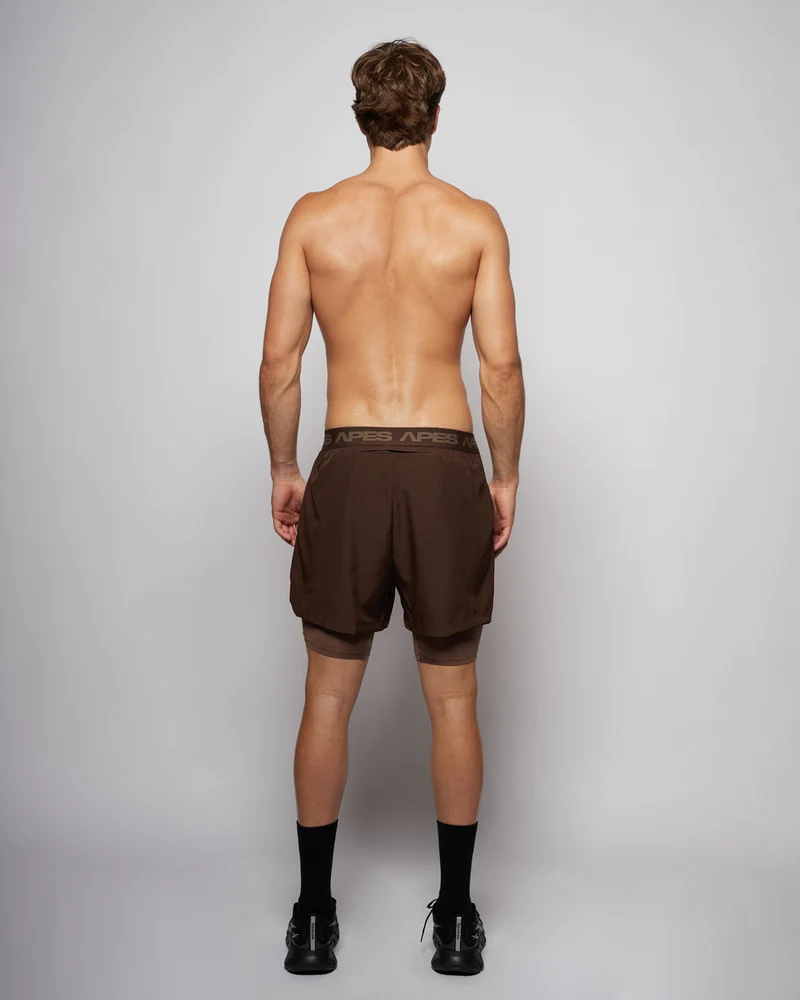 Hybrid Shorts 5" 2in1 - Chocolate Brown