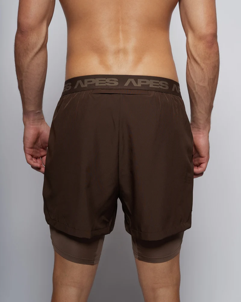 Hybrid Shorts 5" 2in1 - Chocolate Brown