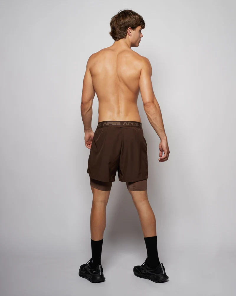 Hybrid Shorts 5" 2in1 - Chocolate Brown