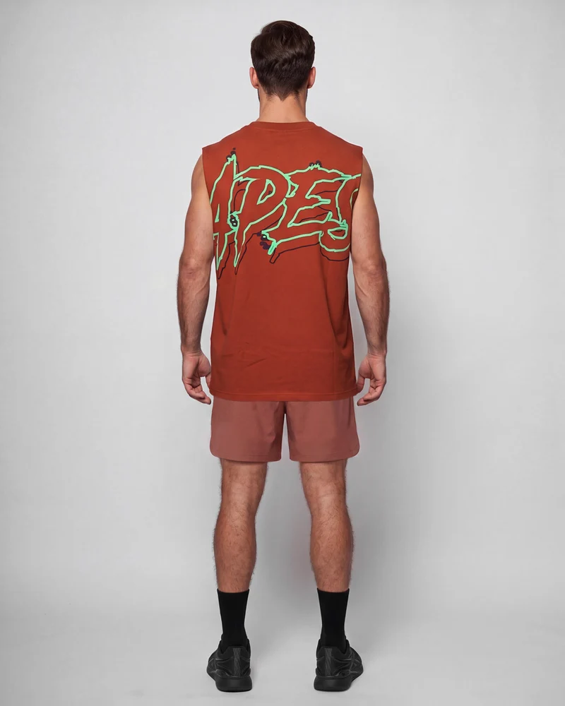 Big Logo Oversize Tank - Rust