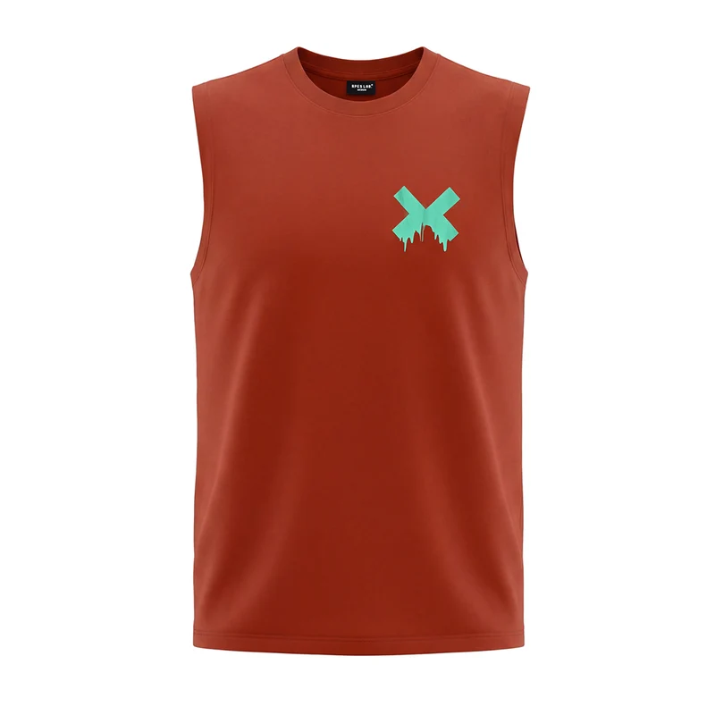 Big Logo Oversize Tank - Rust