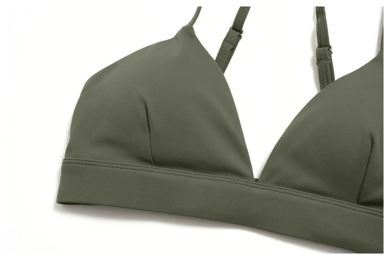 SPARK Women's Brushed V-Neck Cross-Back Yoga Bra ZC8793