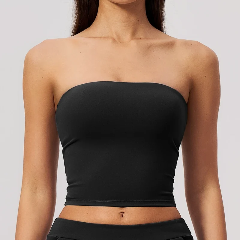 SPARK Women's Strapless Sexy Open-Back Yoga Tube Top ZC8793