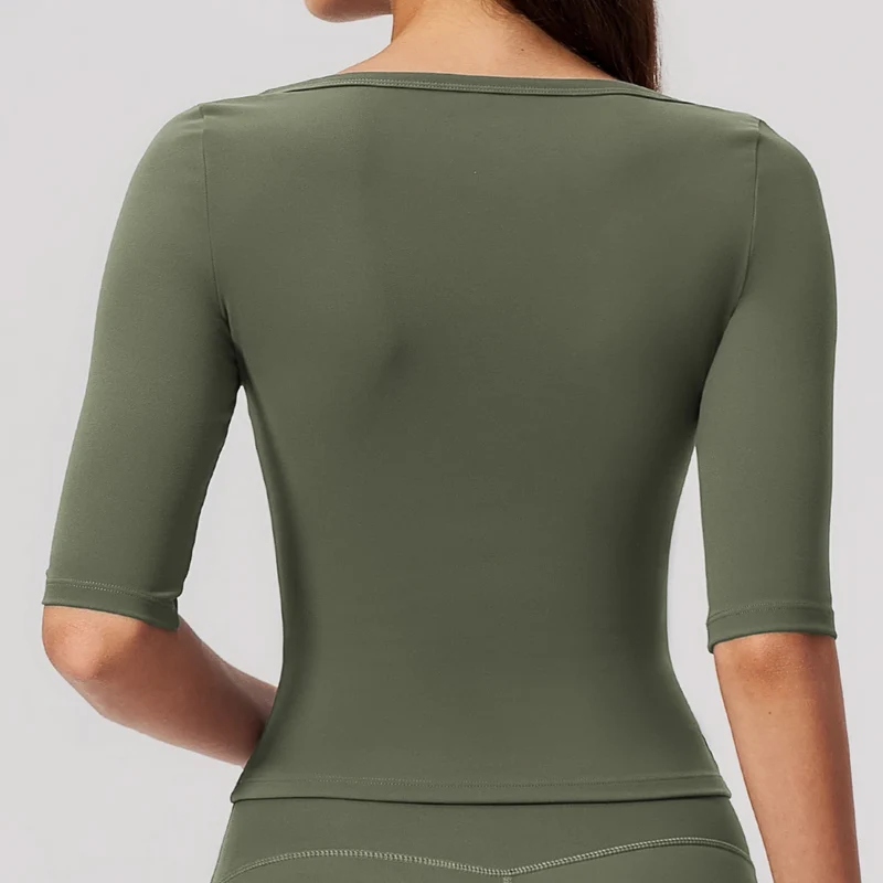 SPARK Women's Fitted Boat Neck Workout Shirt ZC8793