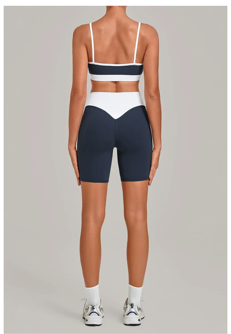 SPARK Women's Color-block Premium Activewear Yoga 2 Piece Set TF6211