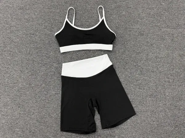 SPARK Women's Color-block Premium Activewear Yoga 2 Piece Set TF6211