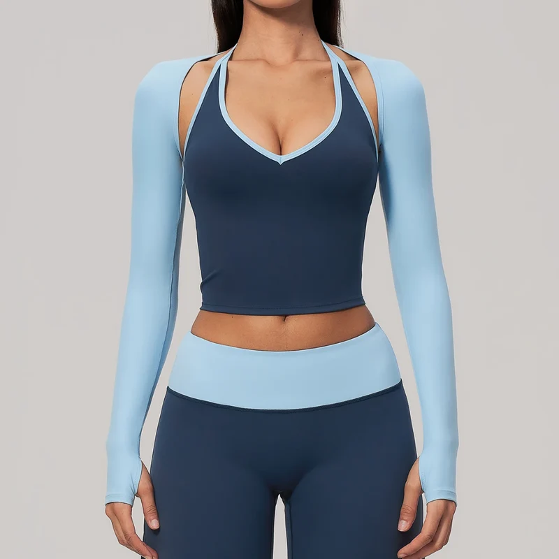 SPARK New Long-Sleeve Crop Athletic Yoga Shrug ZC9639