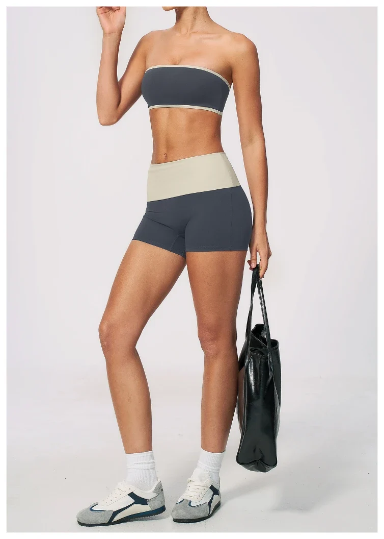 SPARK Women's Color-block Yoga Tube Top ZC2570