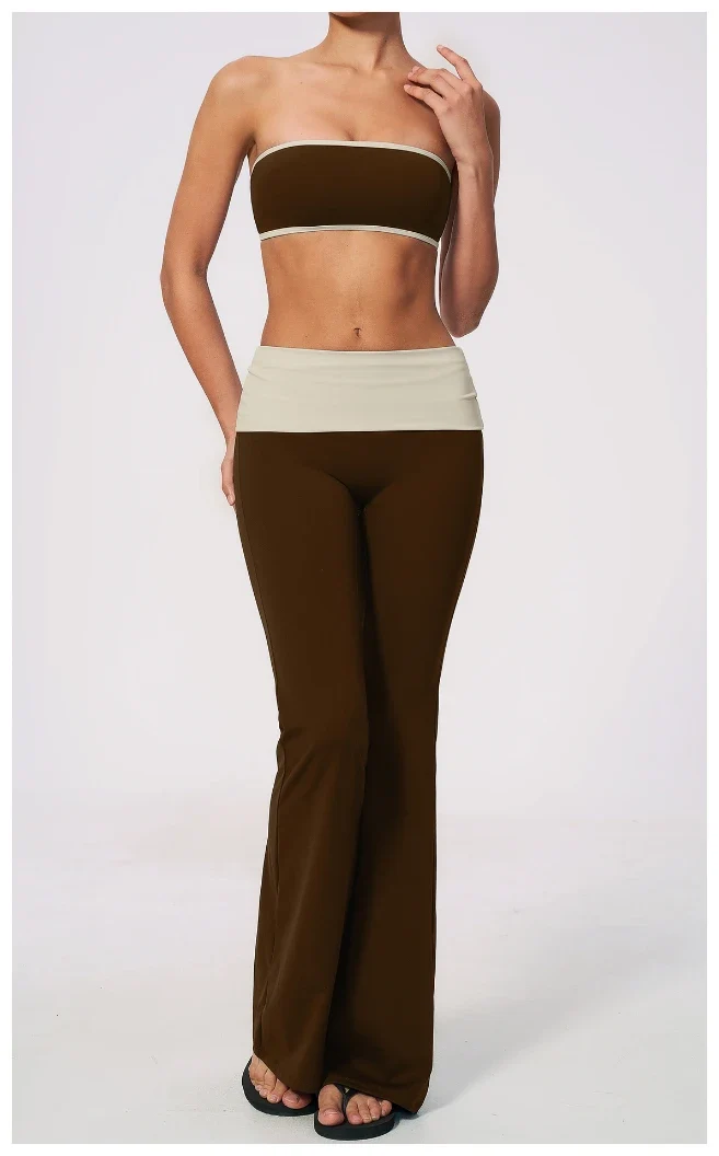 SPARK Women's Color-block Yoga Tube Top ZC2570