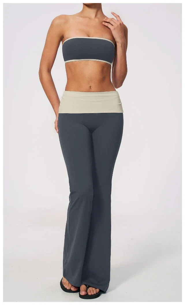 SPARK Women's Color-block Yoga Tube Top ZC2570