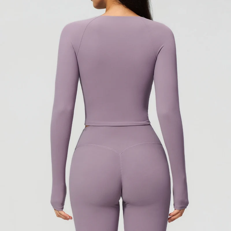 SPARK Women's Slim-Fit Long-Sleeve Yoga Top ZC4208