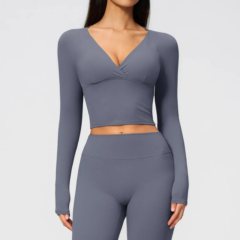 SPARK Women's Slim-Fit Long-Sleeve Yoga Top ZC4208