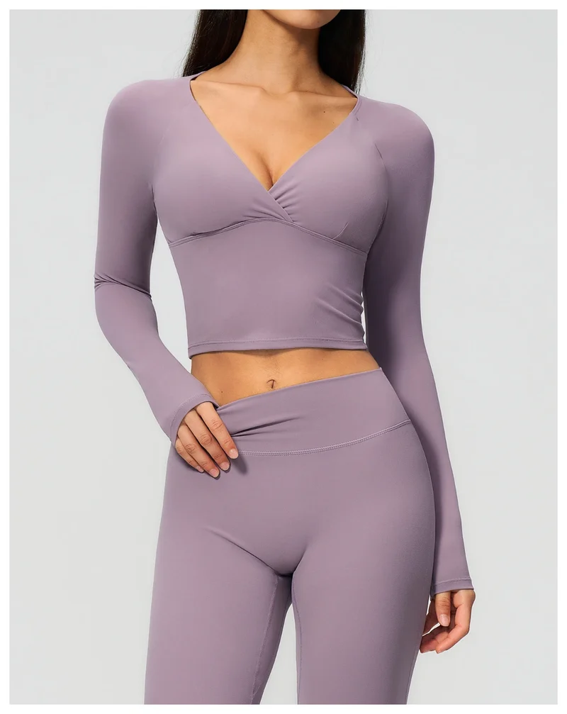 SPARK Women's Slim-Fit Long-Sleeve Yoga Top ZC4208