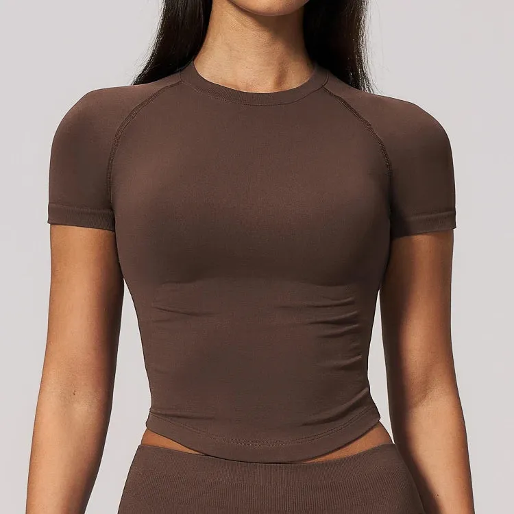 SPARK Seamless Short Sleeve Yoga Athletic Top ZC4535