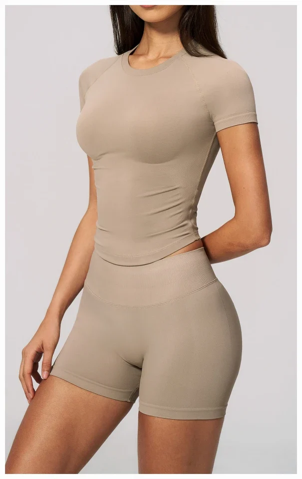 SPARK Seamless Short Sleeve Yoga Athletic Top ZC4535