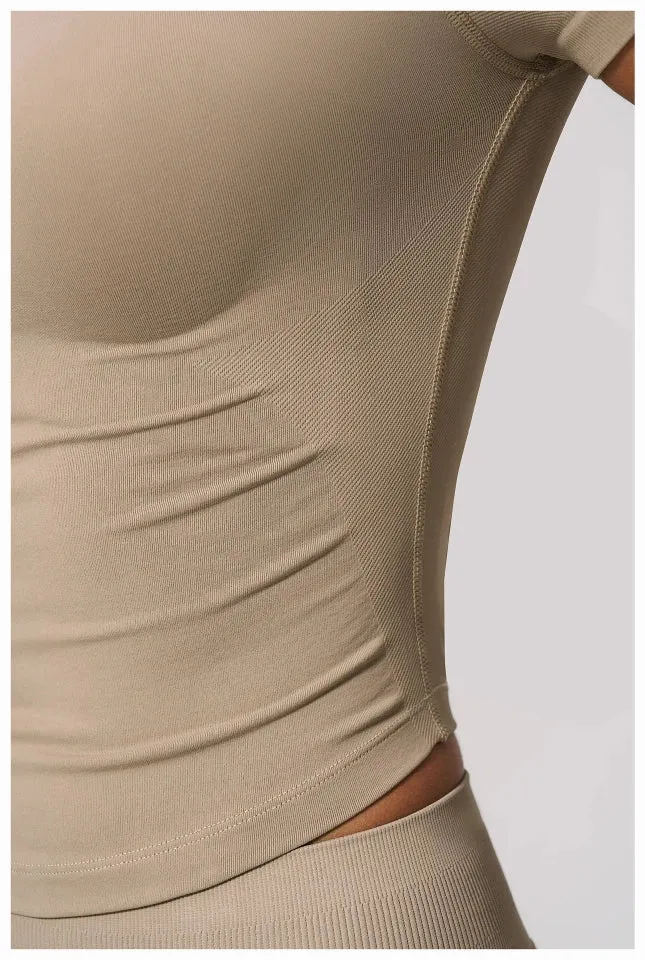 SPARK Seamless Short Sleeve Yoga Athletic Top ZC4535