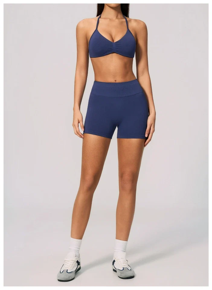 SPARK Women's Seamless High-Waisted Butt-Lifting Yoga Athletic Shorts ZC4535