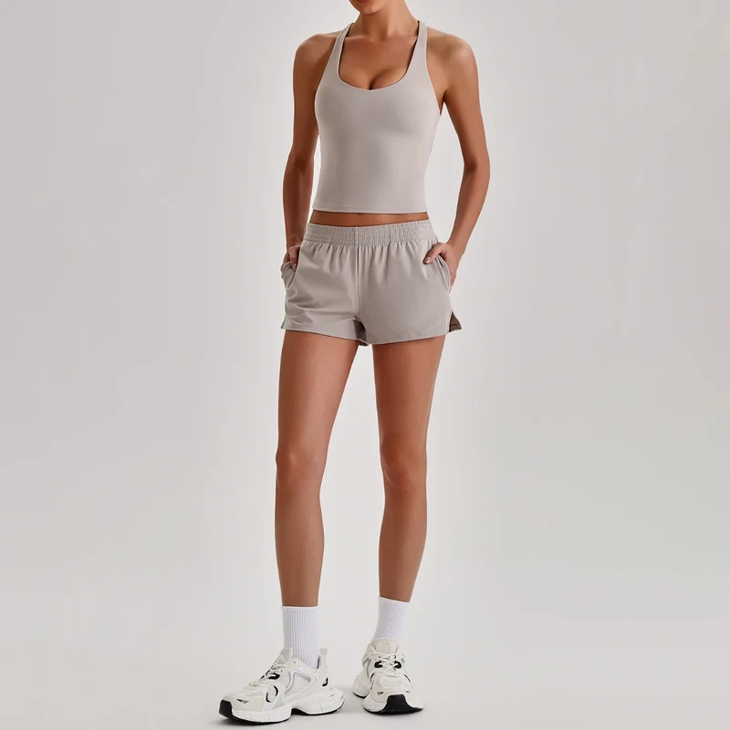 SPARK Women's Racerback Tank Top&Quick Dry Shorts 2 Piece Yoga Set LQ4123