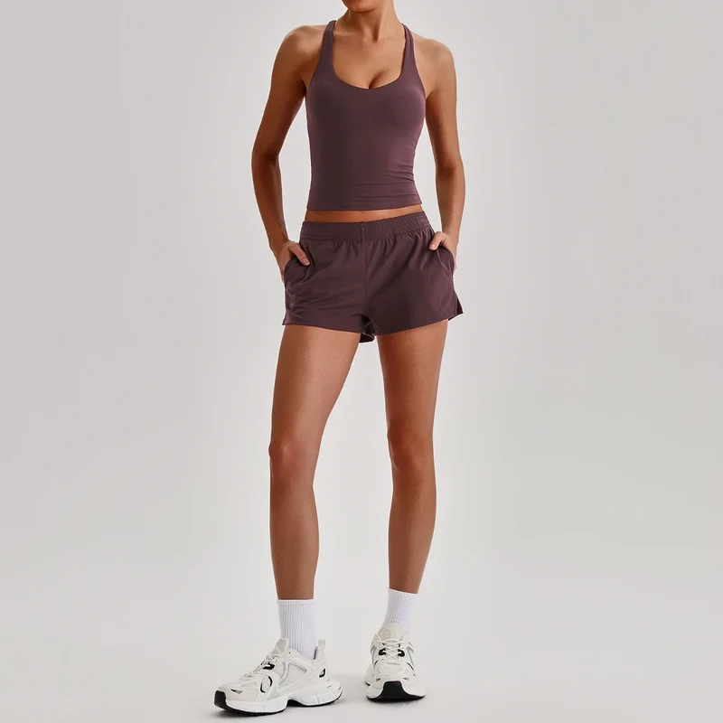 SPARK Women's Racerback Tank Top&Quick Dry Shorts 2 Piece Yoga Set LQ4123